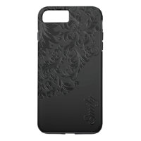 Zwarte monochromatische Floral Lace