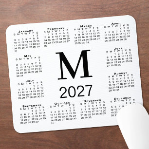 Zwarte Monogram 2027 Agenda Wit Muismat