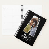 Zwarte Monogram Eerste Letter 'A' Foto Planner (Display)