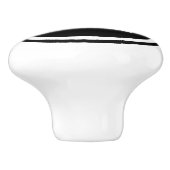 Zwarte monogram gepersonaliseerde ladeknop keramische knop (Zijkant)