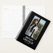 Zwarte Monogram Initiaal 'H' Foto Planner (Display)