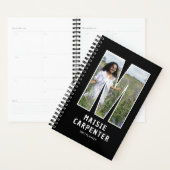 Zwarte Monogram Initiaal 'M' Foto Planner (Display)