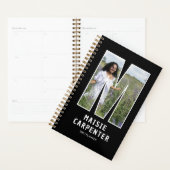Zwarte Monogram Initiaal 'M' Foto Planner (Display)