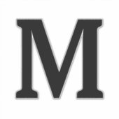 Zwarte Monogram Initiaal Naam Aangepaste Kleur Ele Sticker (Voorkant)