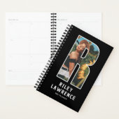 Zwarte Monogram Initiaal 'R' Foto Planner (Display)