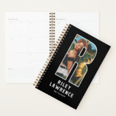 Zwarte Monogram Initiaal 'R' Foto Planner (Display)
