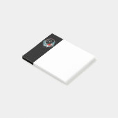 Zwarte Monogram Krans Kerst Post-it Notities 4x3 Post-it® Notes (Schuin)