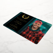 Zwarte monogram + "Laurel Afstuderen" aankondiging (Gedraaid)