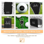 Zwarte Monogram Naam Initiaal Custom Golfballen
