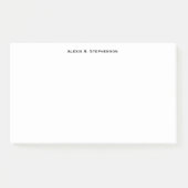 Zwarte monogram of naam post-it® notes (Voorkant)