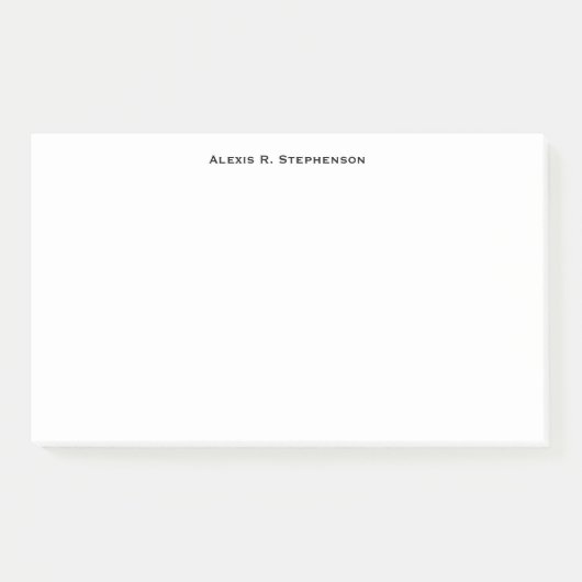 Zwarte monogram of naam post-it® notes (Voorkant)