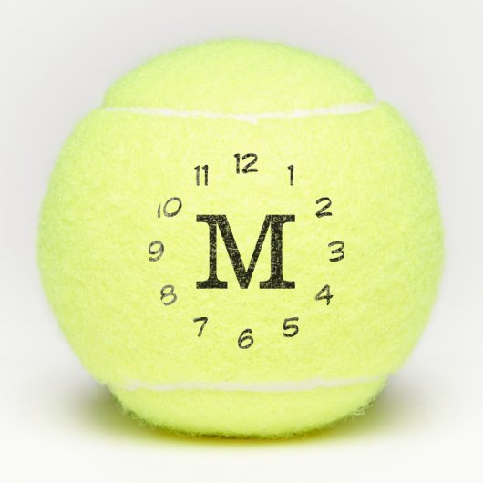 Zwarte Monogram Professional Modern #22 Tennisballen (Voorkant)