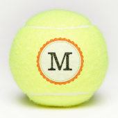 Zwarte Monogram Professional Modern #2 Tennisballen (Voorkant)
