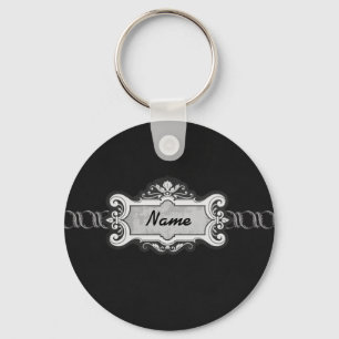 Zwarte monogram Sleutelhanger