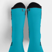 Zwarte Monogram Turquoise Sokken (Top)