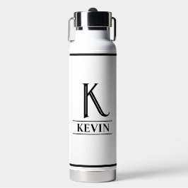 Zwarte Monogram Waterfles