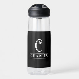 Zwarte Monogram Waterfles