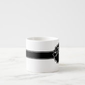 Zwarte Monogrammen Espresso Kop (Voorkant)