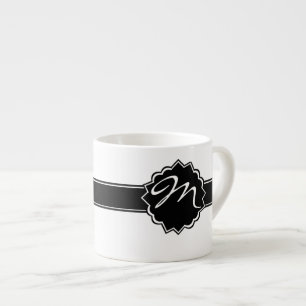 Zwarte Monogrammen Espresso Kop