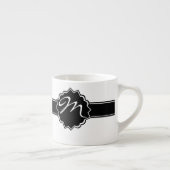Zwarte Monogrammen Espresso Kop (Rechts)