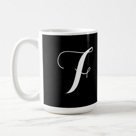 Zwarte Monogrammok Koffiemok (Links)