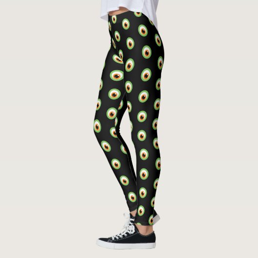 Zwarte Monster Eye Leggings (Links)