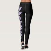 Zwarte Montana Bitterroot Staatsbloem Leggings (Achterkant)