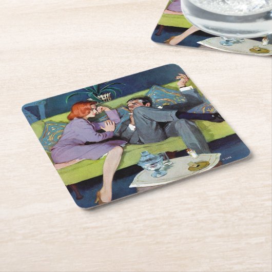 Zwarte Monte's laatste RAID Kartonnen Onderzetters (Schuin)