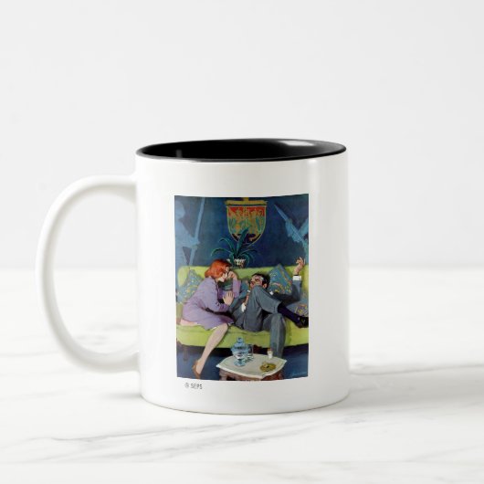 Zwarte Monte's laatste RAID Tweekleurige Koffiemok (Links)