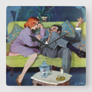 Zwarte Monte's laatste RAID Vierkante Klok