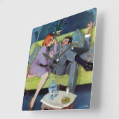 Zwarte Monte's laatste RAID Vierkante Klok (Hoek)