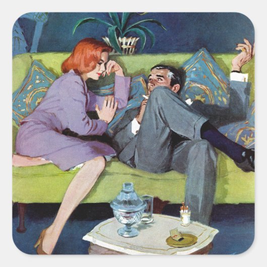 Zwarte Monte's laatste RAID Vierkante Sticker (Voorkant)