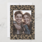 Zwarte Moody Vintage Bloem Bruiloft Save the Date (Achterkant)