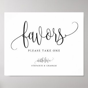 Zwarte mooie kalligrafie script feest gunsten poster