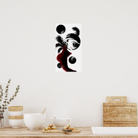 Zwarte moons poster (Keuken)