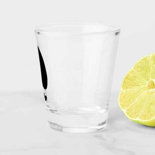 Zwarte Moose Paw Print Shot Glas (Rechts)