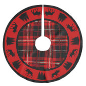 Zwarte Moose Red en Black Cabin Pset Kerstboom Rok (Voorkant)