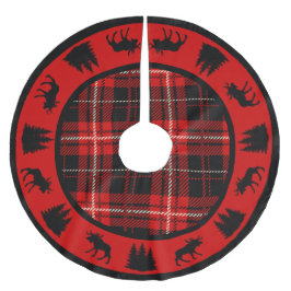 Zwarte Moose Red en Black Cabin Pset Kerstboom Rok