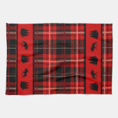 Zwarte Moose Red Pset Theedoek (Horizontaal)