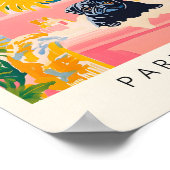 Zwarte mopshond in bad, grappige badkamer Poster v (Hoek)