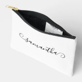 Zwarte Mopshond Krul Handtekening Naam Etui (Open)