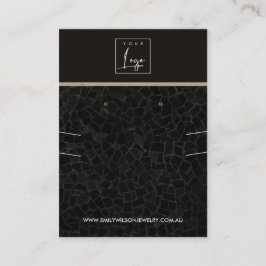 ZWARTE MOSAISCHE TEXTURE-KETTING VOOR HET ONDERZOE VISITEKAARTJE