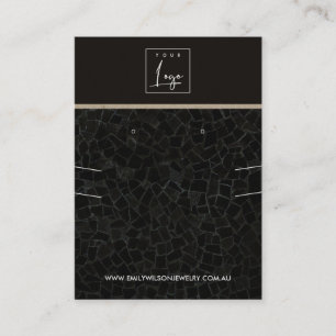 ZWARTE MOSAISCHE TEXTURE-KETTING VOOR HET ONDERZOE VISITEKAARTJE