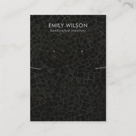 ZWARTE MOSAISCHE TEXTURE-KETTING VOOR HET ONDERZOE VISITEKAARTJE (Voorkant)