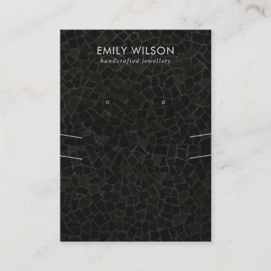 ZWARTE MOSAISCHE TEXTURE-KETTING VOOR HET ONDERZOE VISITEKAARTJE (Voorkant)