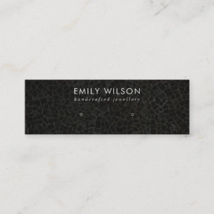 ZWARTE MOSAISCHE TEXTURE STUD EARRING DISPLAY-KAAR MINI VISITEKAARTJE