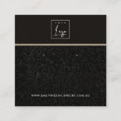 ZWARTE MOSAISCHE TEXTURE STUD EARRING DISPLAY-KAAR VIERKANTE VISITEKAARTJE (Voorkant)