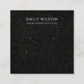 ZWARTE MOSAISCHE TEXTURE STUD EARRING DISPLAY-KAAR VIERKANTE VISITEKAARTJE (Voorkant)