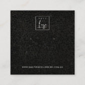 ZWARTE MOSAISCHE TEXTURE STUD EARRING DISPLAY-KAAR VIERKANTE VISITEKAARTJE (Voorkant)