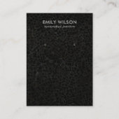 ZWARTE MOSAISCHE TEXTURE STUD EARRING DISPLAY-KAAR VISITEKAARTJE (Voorkant)